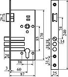 Механізм під циліндр Securemme 2071UAI60XX, фото 3
