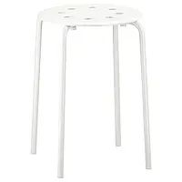 Стілець IKEA Marius табурет універсальний стільці металеві стільці для кухні стілець без спинки білий 32х40х45 см