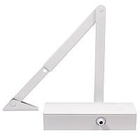 Дверний доводчик Geze TS 1500 з колінною тягою білий 80 кг