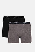 Чоловічі труси шорти MU232-01 (2 шт.) black/gray melange