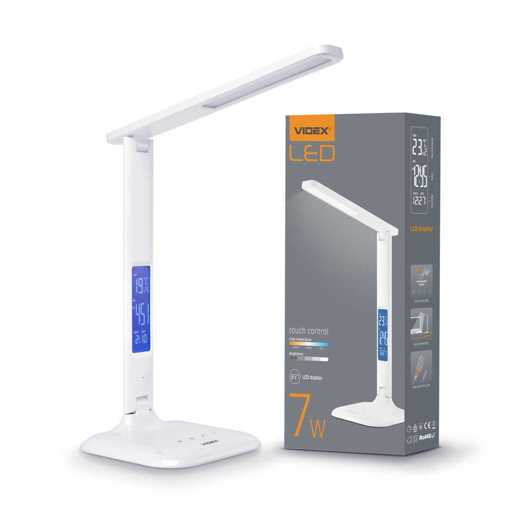 Лампа настільна LED Videx VL-TF05W 7W 3000-5500K white