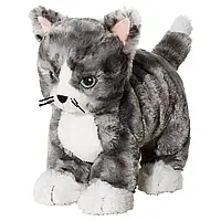 Игрушка IKEA Lilleplutt мягкая игрушка плюшевой кот мягкие игрушки детский игрушечный кот для малышей серый