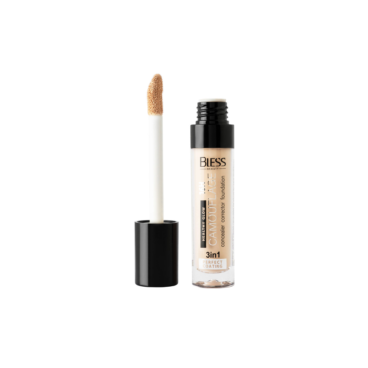 Консилер з пензликом Bless Beauty Camouflage 3 in 1 Concealer 02, 9 мл, фото 1