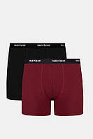Чоловічі труси шорти MU232-01 (2 шт.) black/burgundy