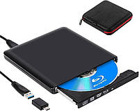 Внешний привод Blu-Ray Biscon USB 3.0 Внешний записыватель DVD Blu-Ray для Mac/PC/MacBook Pro AirWindows 10/7/