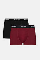 Чоловічі труси шорти MU212-01 (2 шт.) black/burgundy