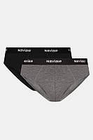 Чоловічі труси сліпи MU202-01 (2 шт.) black/gray melange
