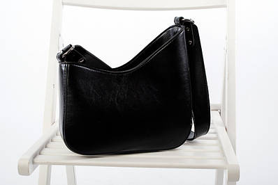 Сумка жіноча з екошкіри багет чорна 10802 Середні (довга сторона від 25 см до 35 см) (2000000095004)