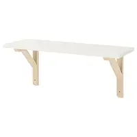Полиця Ikea Burhult Sandshult полиця настінна дерев'яна полиця над письмовим столом полиця навісна 59х20 см