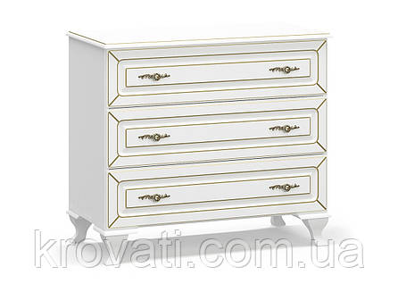 Комод 3Ш Мілан, Меблі Сервіс, Білий матовий, фото 1