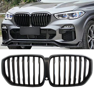 Решітка ноздрі для BMW (БМВ) X5 series G05 (2018-...) Чорний мат, фото 1