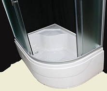 Душова кабіна 120*80*200 см на глибокому піддоні з матовим склом (fabric) ліва, фото 2