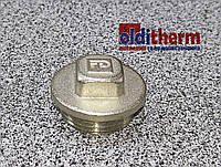 Заглушка латунная никелированная 3/4" наружная резьба, FADO Fitt Nickel