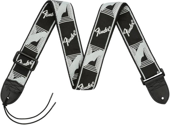 Купить Ремень гитарный FENDER STRAP 2" MONOGRAMMED BLACK/LIGHT GREY ...
