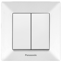 Вимикач Panasonic Arkedia Slim 2 кл. білий WNTC0009-2WH