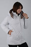 Женская куртка еврозима белая Aziks м-214