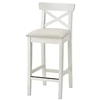 Стул Ikea Ingolf для барной стойки высокое кресло деревянный высокий стул кухонный барный стул белый