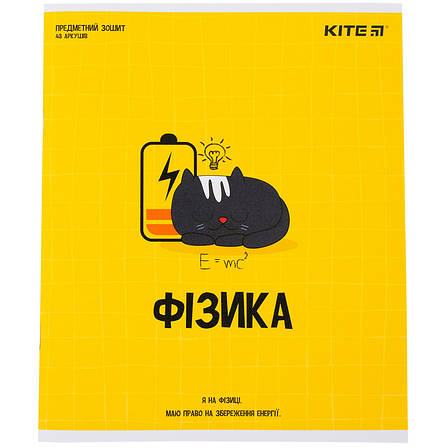 Зошит предметний Kite Cat K23-240-23, 48 аркушів, клітинка, фізика, фото 1