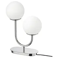 Лампа настольная Ikea Simrishamn Оригинальная хромированная лампа Настольная лампа с двумя плафонами