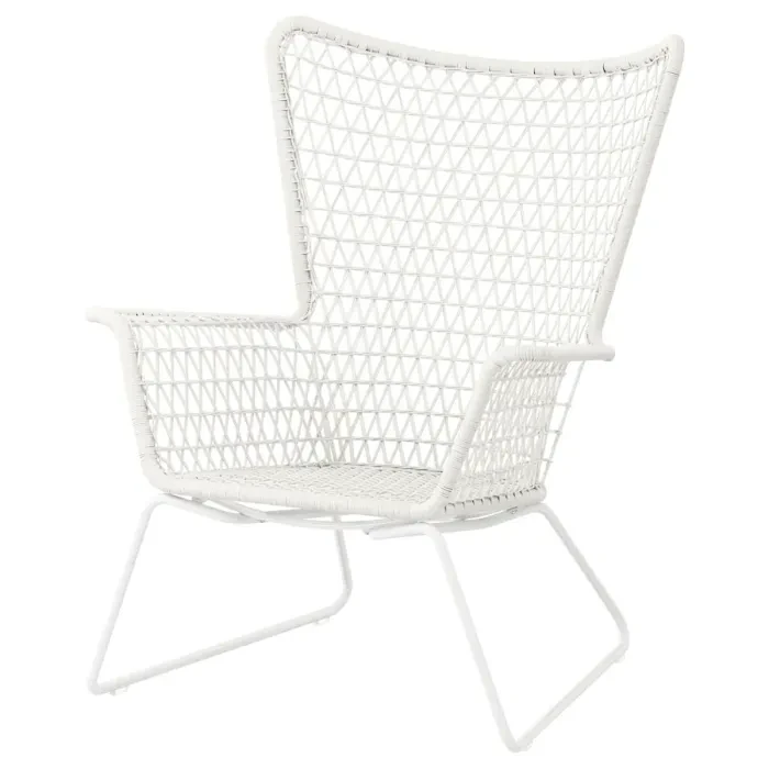 Крісло Ikea Högsten для саду дачні крісла плетене крісло для дачі крісло штучний ротанг білий