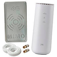 4G Интернет + Wi-Fi 6 (роутер ZTE MF289F + МИМО антенна 17 км)