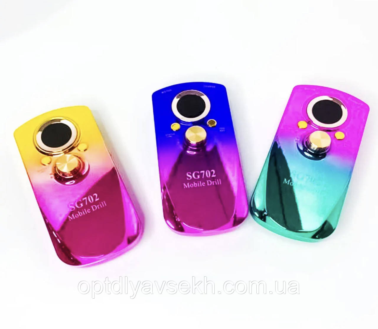 Портативний фрезер SG-702 Chrom на 36 Вт. та 35 000 об./хв. на акумуляторі (2600 mAh) з дисплеєм, фото 1