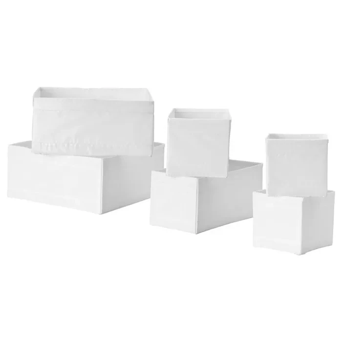 Контейнери Ikea Skubb набір для зберігання в шафу коробки для речей ящики для зберігання речей білий 6 шт