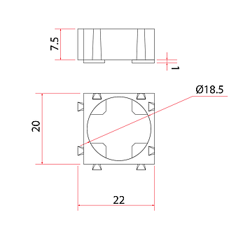 Кронштейн модульний для акумуляторів 18650 (одинарний), фото 3