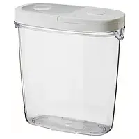 Контейнер Ikea 365+ для сухих продуктів прозорий контейнер із кришкою банка для сипучих пластик 1.3 л