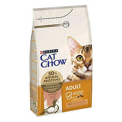 Корм для котів Cat Chow Adult (Кет Чау для дорослих котів, качка) 1.5кг