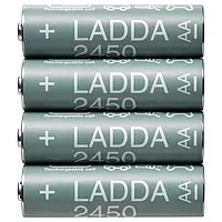 Батарейки Ikea Ladda батареї що заряджаються акумулятор пальчиковий батарейка для пульта HR06 АА 1.2 В