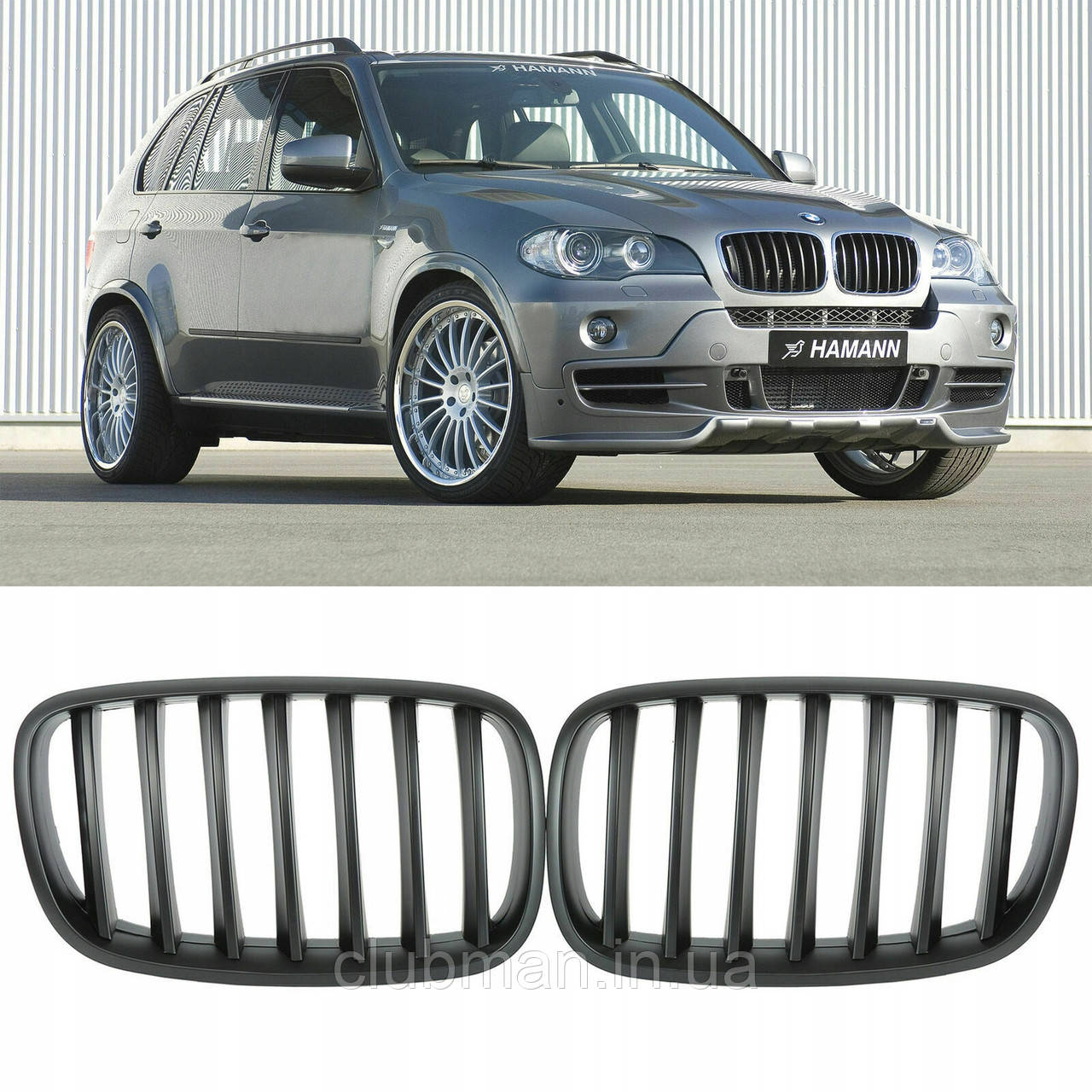 Решітка ноздрі радіатора BMW (БМВ) X5 X6 series E70 E71 (2006 - 2013) Мат