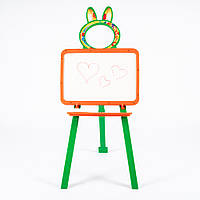 Мольберт для малювання DOLONI дошка двостороння помаранчево-зелений (013777/3)