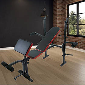 Лавка універсальна для жиму штанги з стійками 7FIT + парта Скотта