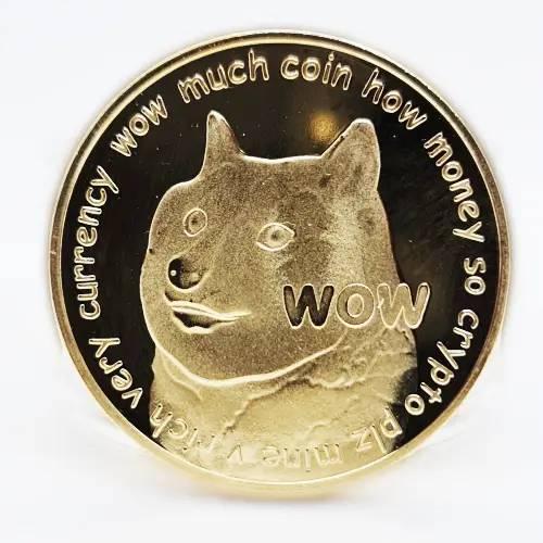Монета сувенірна Eurs Dogecoin DOGE Золотий колір (DOGE-G)