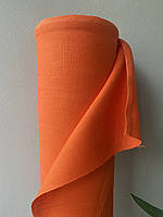 Оранжевая льняная ткань, 100% лен, цвет 392/545