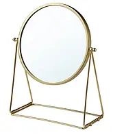 Зеркало Ikea Lassbyn | Зеркало настольное золотое 17 см