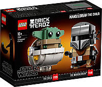 Конструктор Lego BrickHeadz Мандалорец и малыш Лего Стар Варс 75317 от производителя!