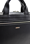 Шкіряна чоловіча сумка-портфель Desisan 1347-01 чорна, фото 5