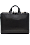 Шкіряна чоловіча сумка-портфель Desisan 1347-01 чорна, фото 4