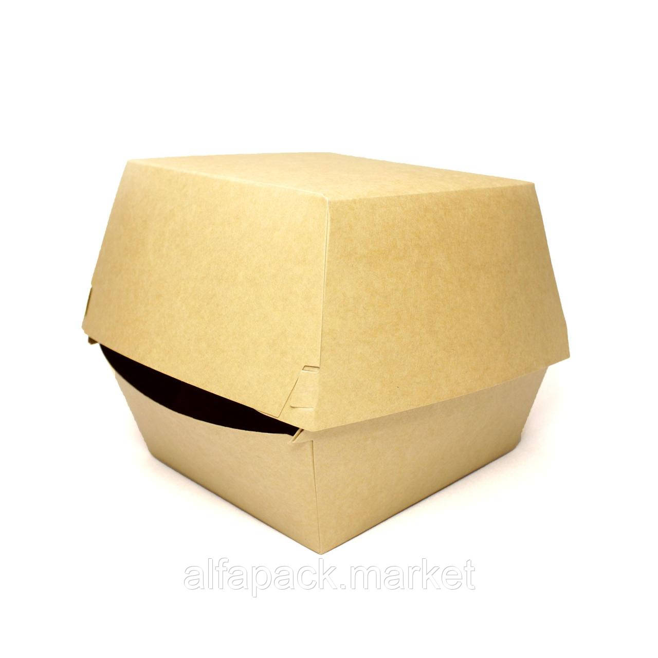 Картонна упаковка для бургера клеєна 120*120*120 (100 шт в упаковці) 010420046