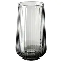 Ваза Ikea Gradvis для квітів ваза скло декоративна ваза для інтер'єру скляна ваза сіра 19 см