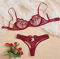 Комплект жіночої білизни Cassiopea (р.M, бордо)