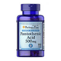 Витамин B5 Пантотеновая кислота Puritan's Pride Pantothenic Acid 500 mg (100 caplets)