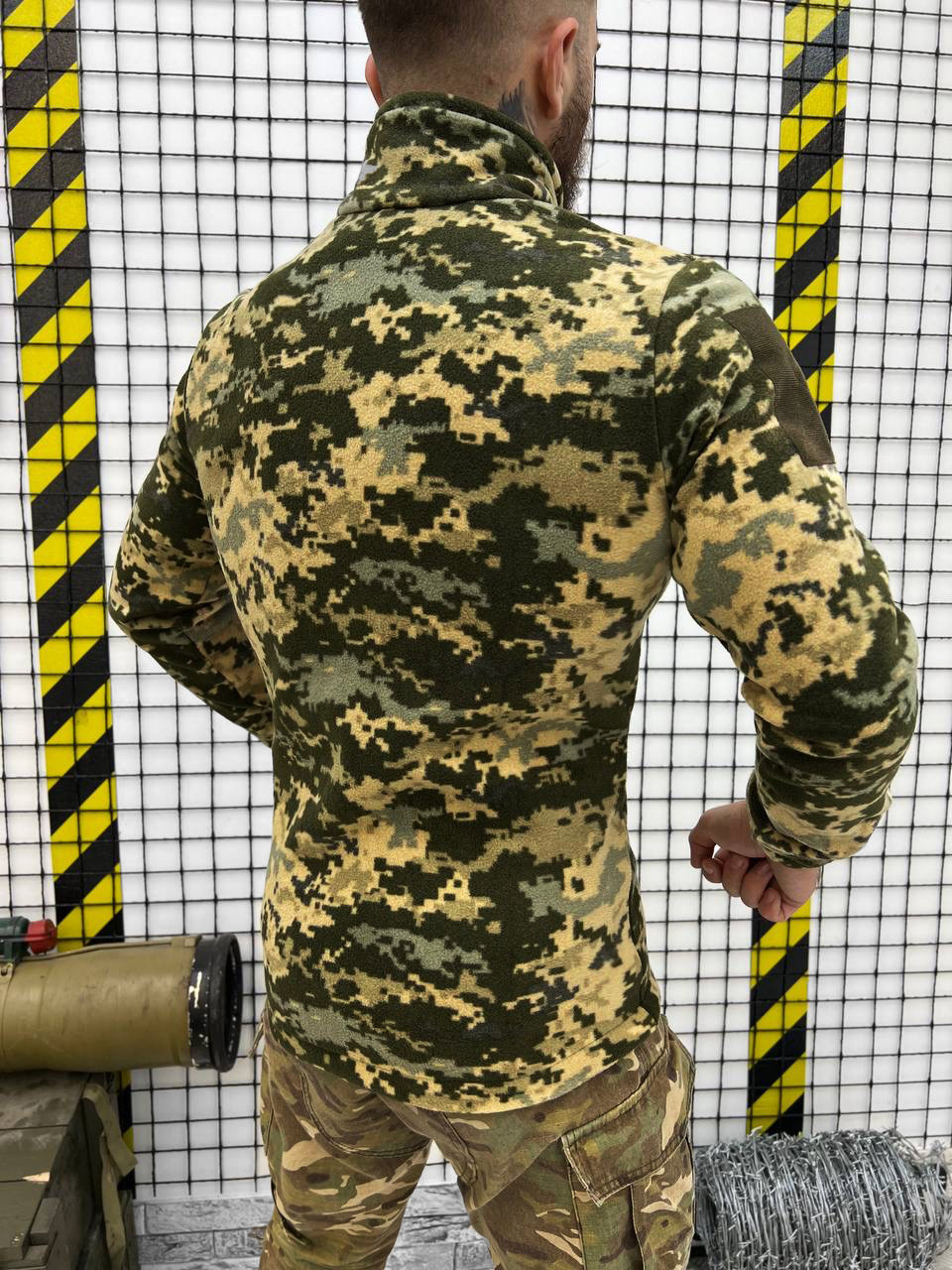 Тактическая флисовая кофта пиксель, флиска военная мужская камуфляжная - фото 3 - id-p1944817987