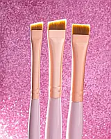 Zola Набір пензлів для фарбування брів Magic Brow Brush, світло-рожевий