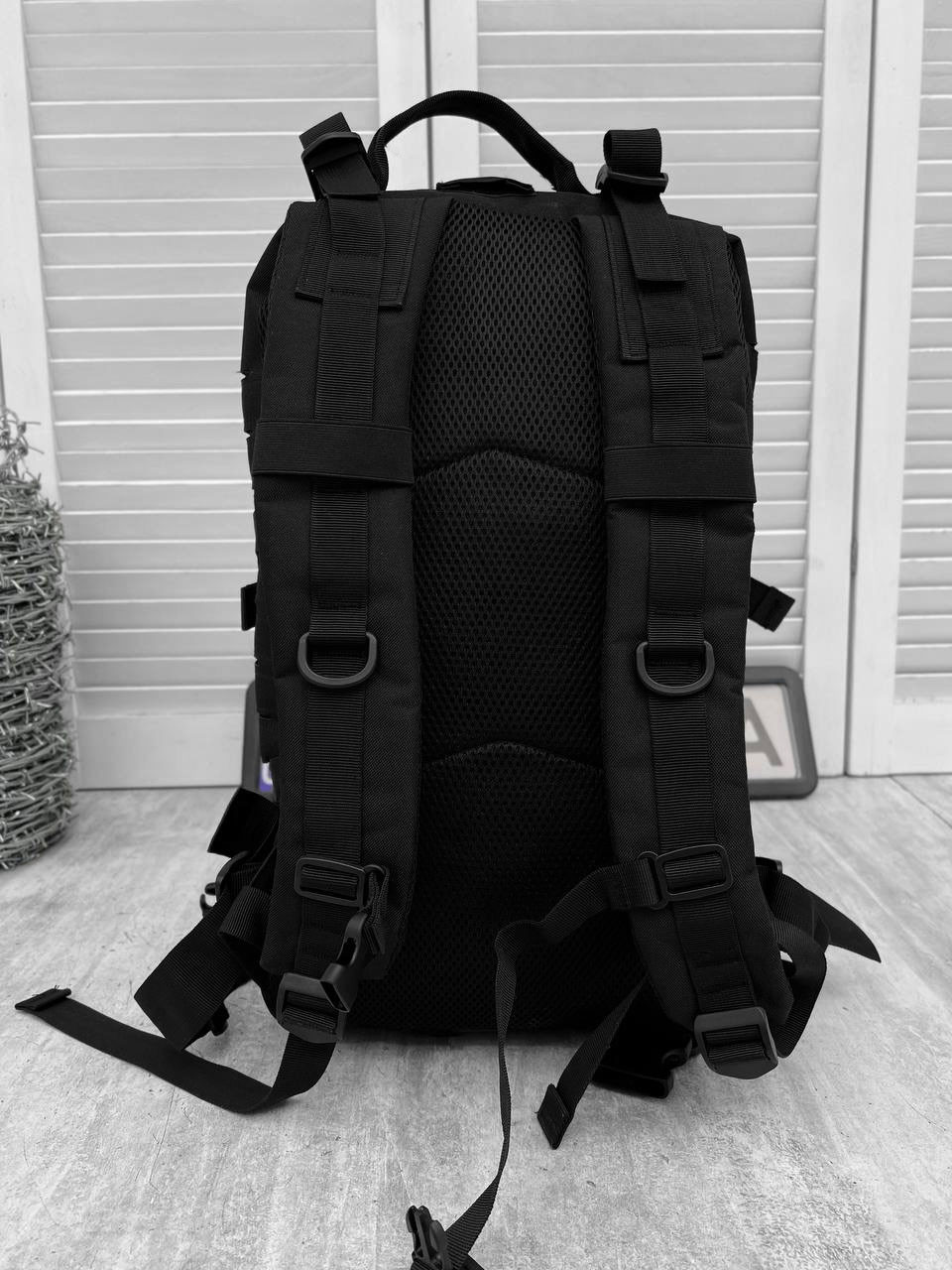 Тактический водонепроницаемый рюкзак 40 л черный, Армейский штурмовой рюкзак - фото 5 - id-p1944818036