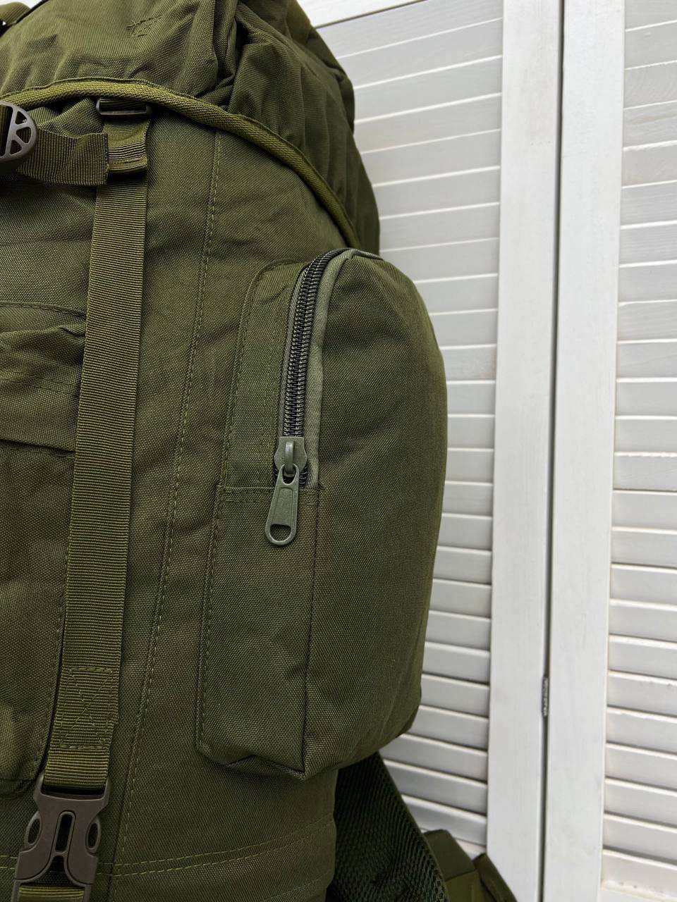 Тактический рюкзак олива на 65литров, Военный штурмовой рюкзак рамный - фото 5 - id-p1944818040
