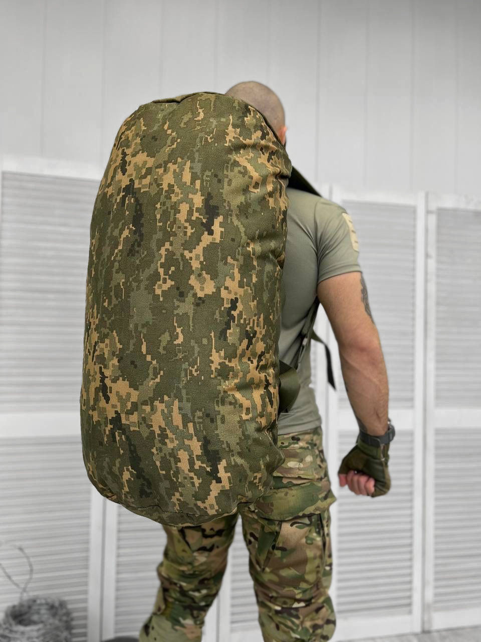 Тактический баул сумка пиксель 100 литров, баул рюкзак военный - фото 1 - id-p1944818051