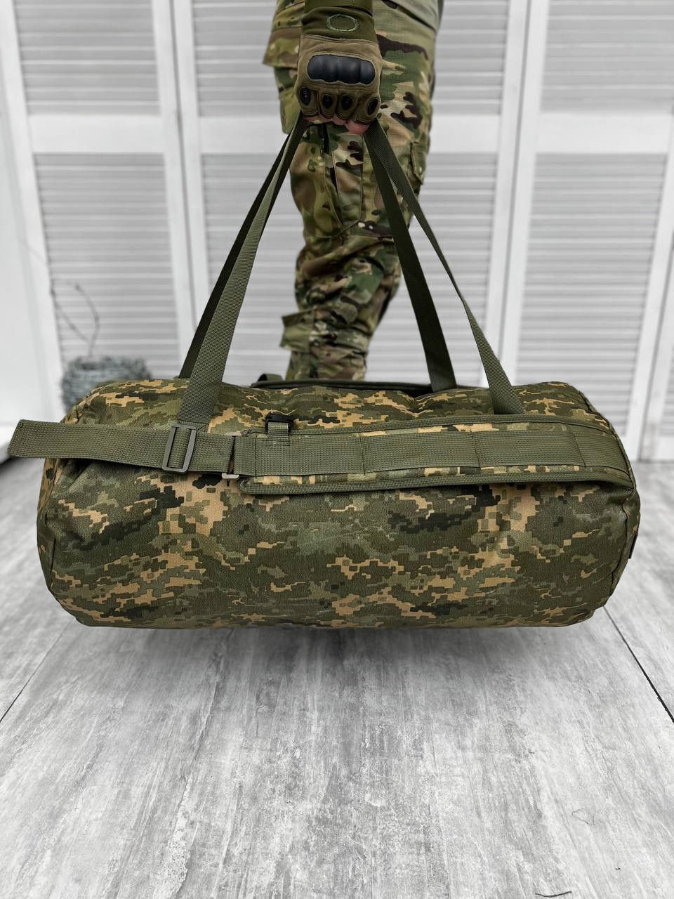 Тактический баул сумка пиксель 100 литров, баул рюкзак военный - фото 4 - id-p1944818051
